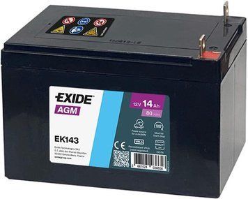 Мото аккумулятор EXIDE Start-Stop Auxiliary 6СТ-14Ah Аз 12В 80А EN EK143 (3661024036658) AA-76102 фото