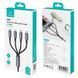 Проволока для зарядки и передачи данных Usams 4-в-1 (2&times;Type-C/Lightning/Micro-USB) 15W 1,2м, темный SJ739USB101 фото 1