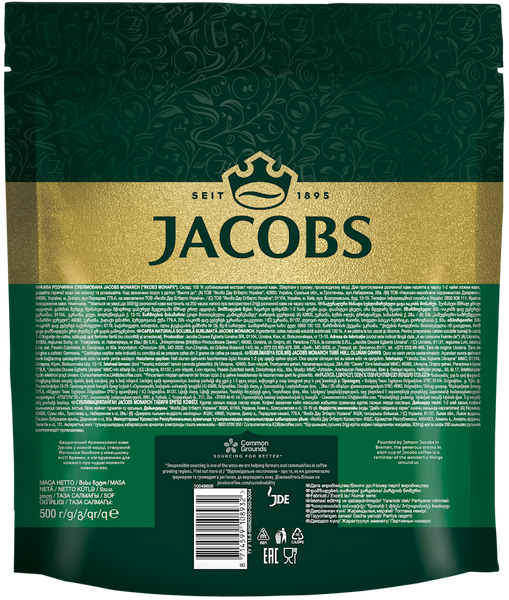 Кофе растворимый Jacobs Monarch эконом пакет 500г 30822 фото