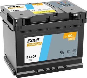 Автомобильный аккумулятор EXIDE Premium Carbon Boost 2.0 6СТ-60Ah Аз 600A EN EA601 (3661024034234) AA-76065 фото