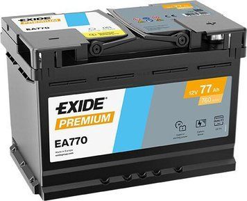Автомобильный аккумулятор EXIDE Premium Carbon Boost 2.0 6СТ-77Ah АзЕ 760A EN EA770 (3661024034241) AA-4776 фото