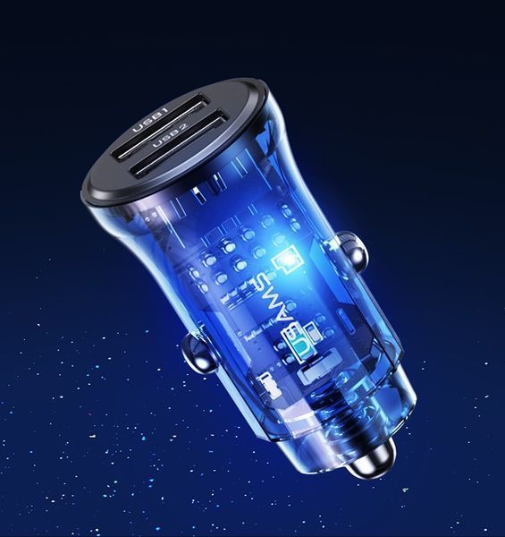 Автомобильное зарядное устройство для Usams 15W разъемы USB и USB Черный (6958444901244) CC162CC01  фото