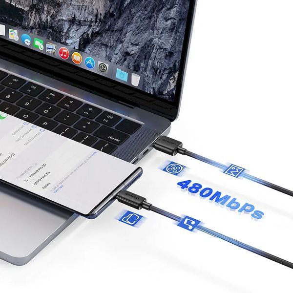 Кабель Usams US-SJ688 USB-A to Type-C 3A KY Series 1м Black (6958444909202) SJ688USB01 фото