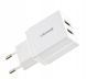 Сетевое зарядное устройство для Usams US-CC090 T24 2.1A Dual USB Travel Charger белый (6958444982588) CC90TC01 фото 1