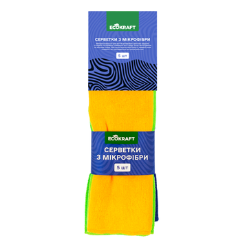 Авто салфетки из микрофибры для стекла 35*40 см. набор 5 шт. Ecokraft (6900514220359) ASM1 фото
