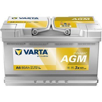 Автомобільний акумулятор Varta Silver Dynamic AGM 80Ah Ев -/+ 800EN А6 AA-25510 фото