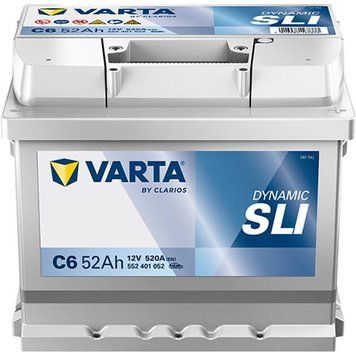 Автомобільний акумулятор Varta Silver Dynamic/SLI 52Ah Н Ев -/+ 520EN C6 AA-2132 фото