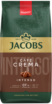 Кофе в зернах Jacobs Cafe Crema Intenso 1000г 32004 фото