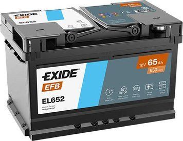 Автомобильный аккумулятор EXIDE Start-Stop EFB 6СТ-65Ah АзЭ 650A EN EL652 (3661024036542) AA-76058 фото